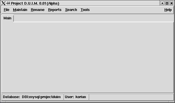 Main window